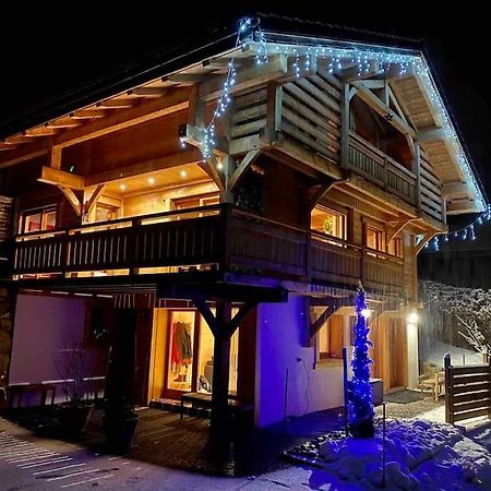 Androsace Appartement Dans Chalet Bois Avec Jacuzzi Privatif Terrasse Et Vue Montagne Les Villards-sur-Thônes Exterior foto