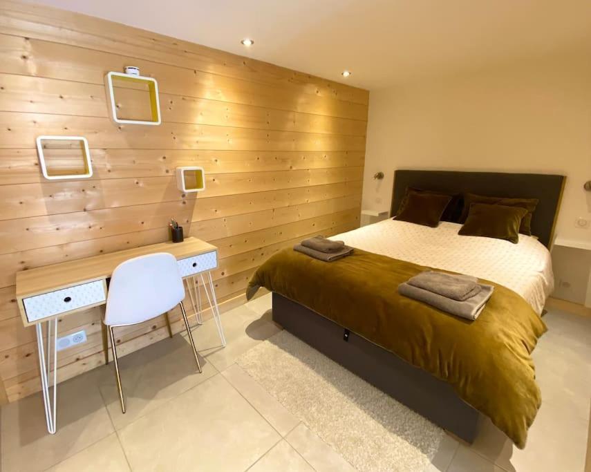 Androsace Appartement Dans Chalet Bois Avec Jacuzzi Privatif Terrasse Et Vue Montagne Les Villards-sur-Thônes Exterior foto