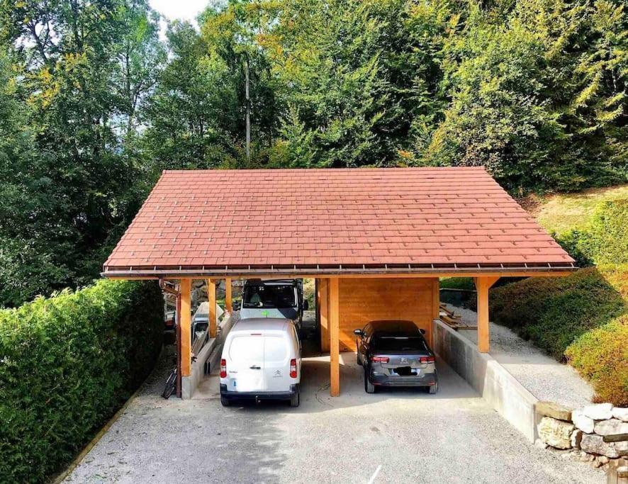 Androsace Appartement Dans Chalet Bois Avec Jacuzzi Privatif Terrasse Et Vue Montagne Les Villards-sur-Thônes Exterior foto